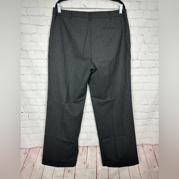 Eileen Fisher Wool blend Trousers Pockets Tapered Smart Comfort Cuffed sz 14 GUC - Picture 3 of 3